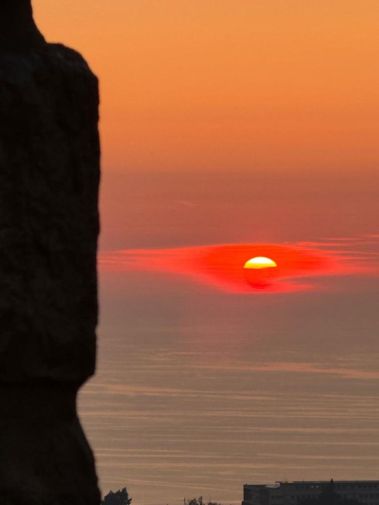 Mediterranean sunset from Qasr Noun